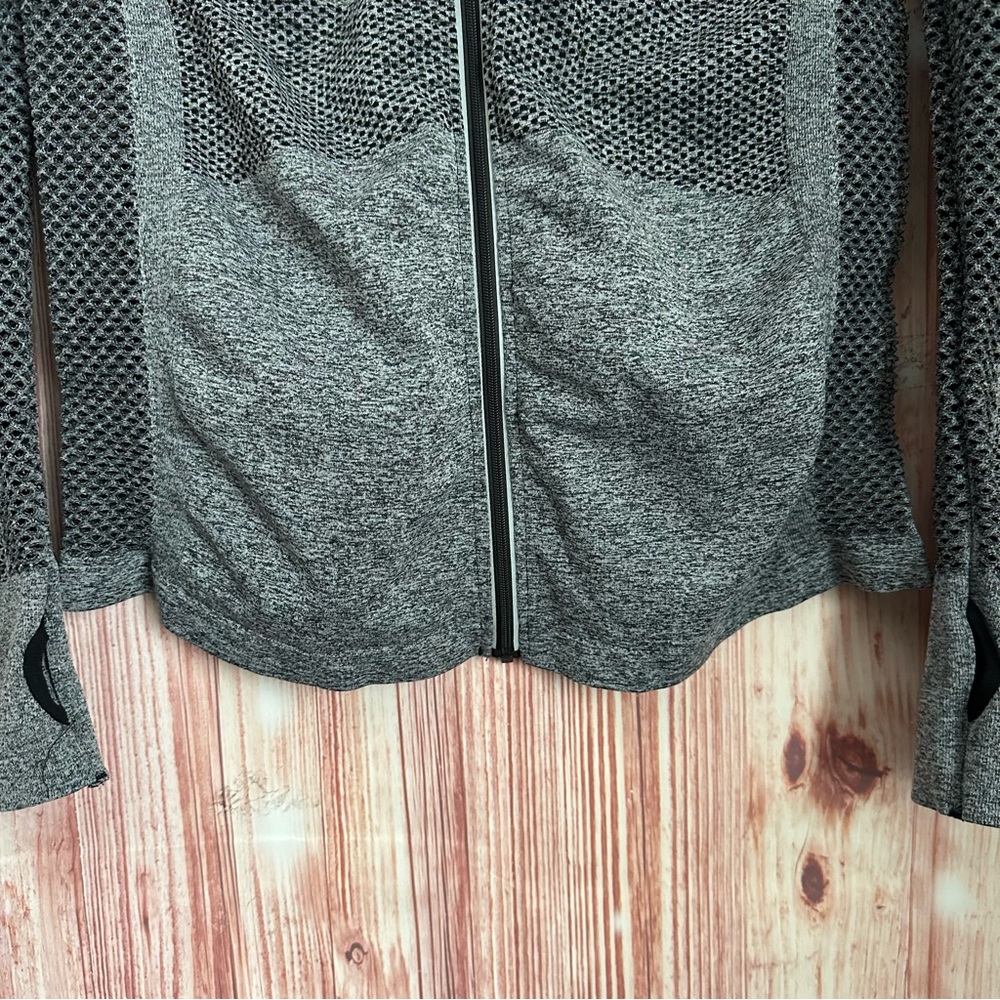 Bebe Sport Gray Long Sleeve Mesh Detail Zip Up Athletic Jacket Size Size L - Picture 5 of 15
